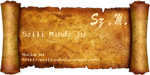 Szili Mihály névjegykártya