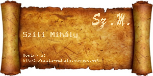 Szili Mihály névjegykártya