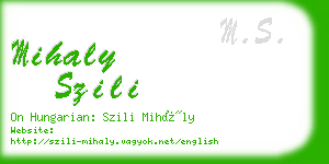 mihaly szili business card